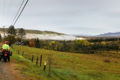 Low clouds draped over the New Hampshire hills near Sugar Hill.