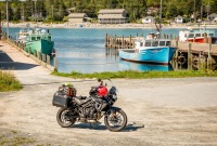 In one of the many lobstering villages along the coast of Nova Scotia.