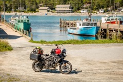 In one of the many lobstering villages along the coast of Nova Scotia.