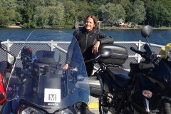 Crossing the Connecticut River on the car ferry, near Lyme, CT.