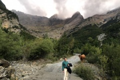 Two gentlemen met on a mountain path.