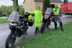 Arriving in Monkton after a ride through a biblical thunderstorm.